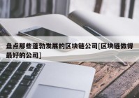 盘点那些蓬勃发展的区块链公司[区块链做得最好的公司]